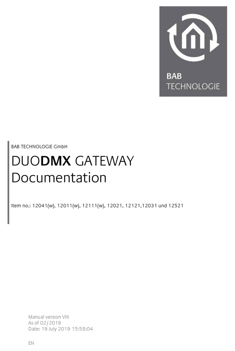 BAB TECHNOLOGIE DUODMX Series manual BAB TECHNOLOGIE DUODMX Series manual