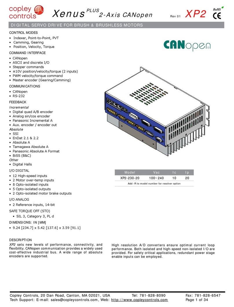 Copley Controls Xenus Plus XP2 Series manual