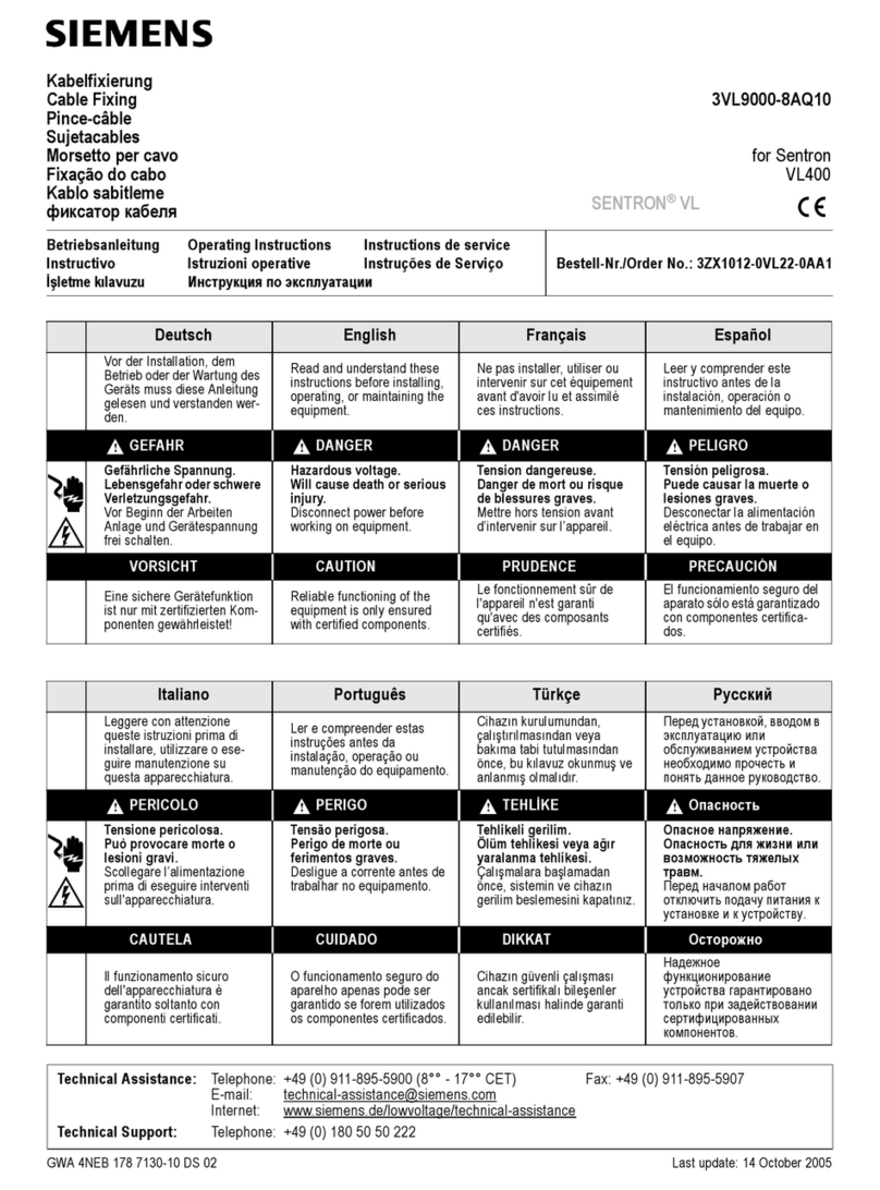 Siemens 3VL9000-8AQ10 User manual