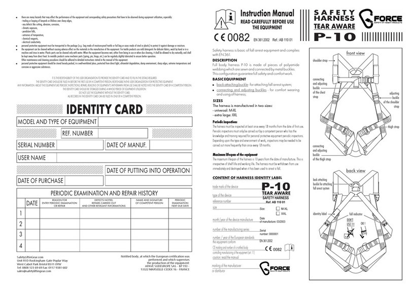 G-Force P-10 instruction manual