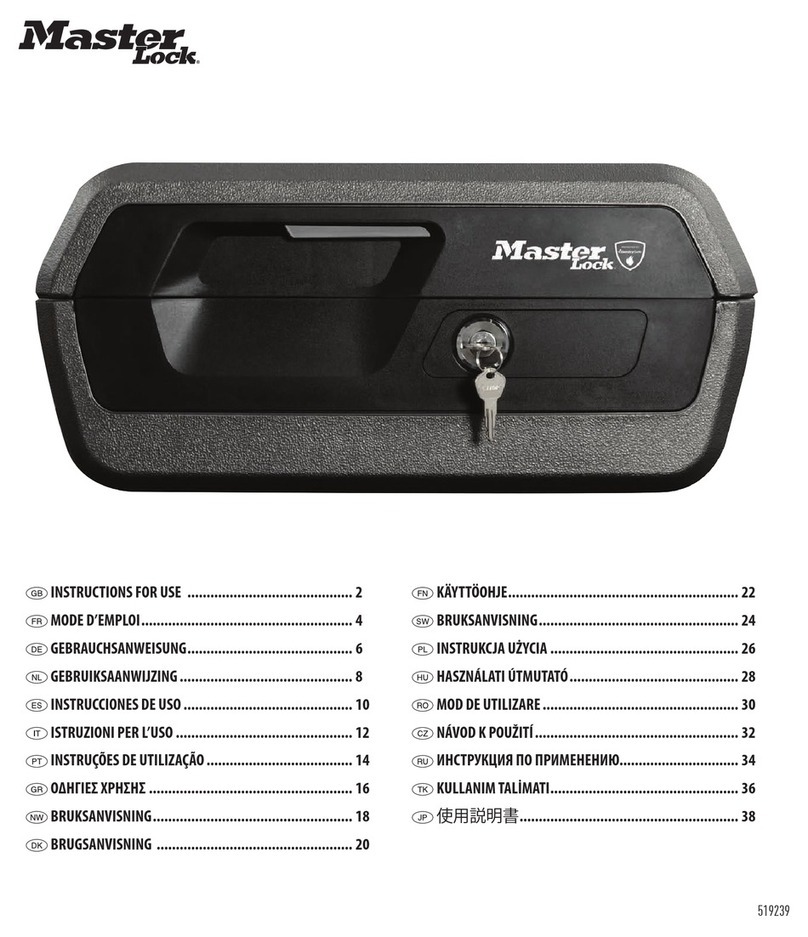 Masterlock L1200 User manual
