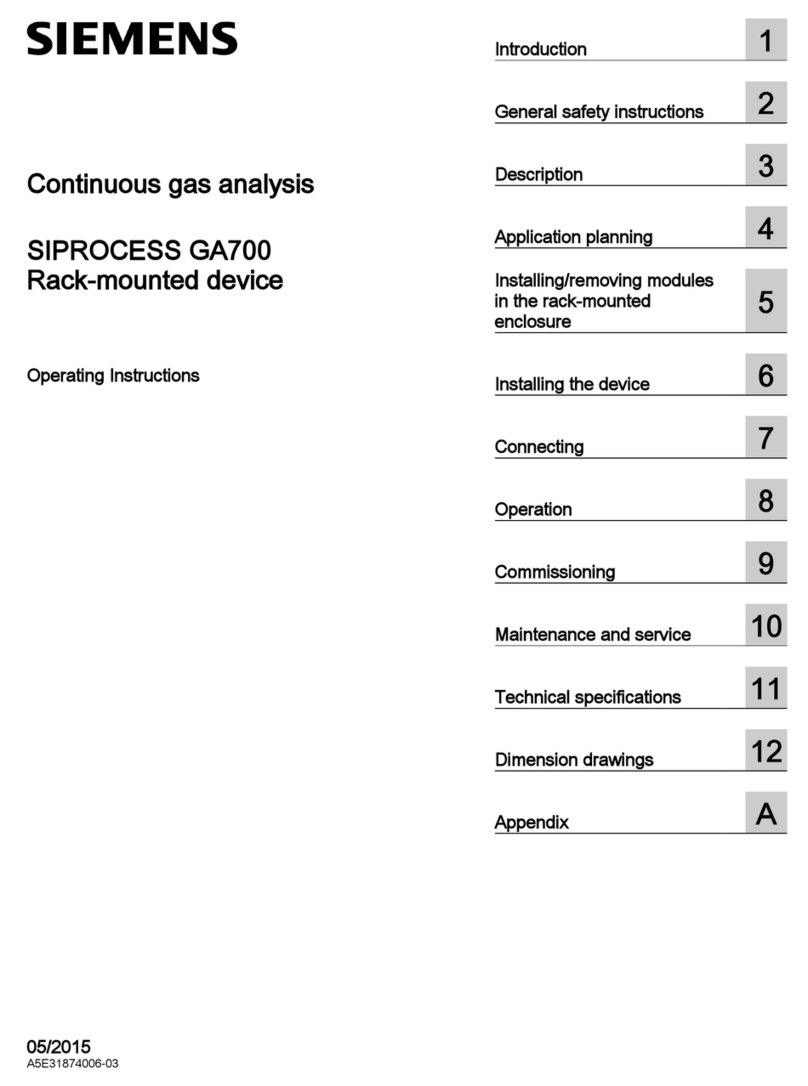 Siemens SIPROCESS GA700 operating instructions