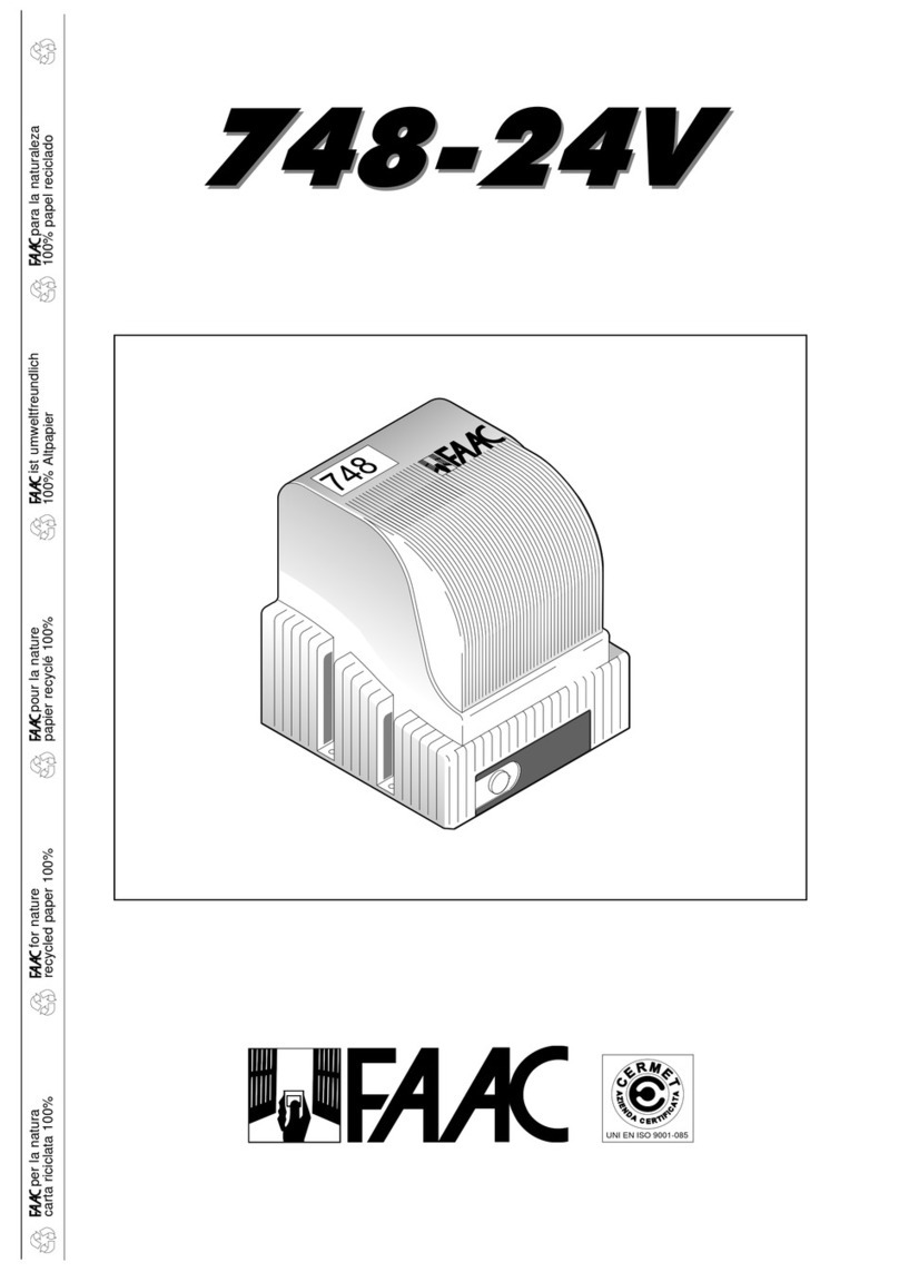 FAAC 748-24V manual
