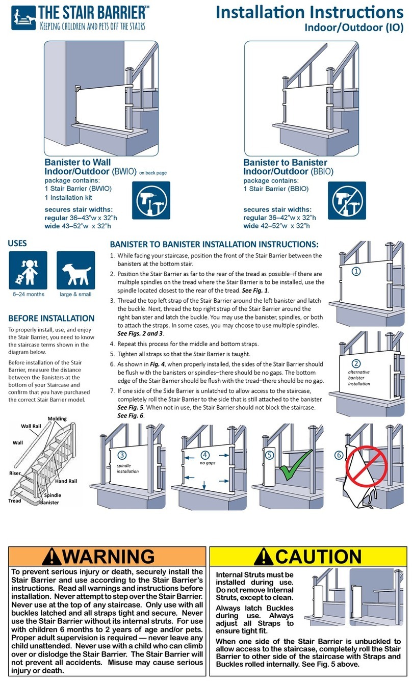 The Stair Barrier BWIO installation instructions