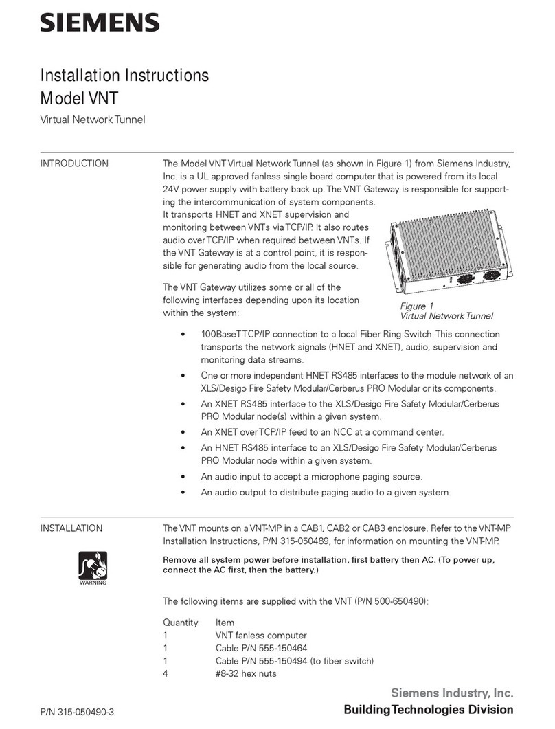 Siemens VNT User manual