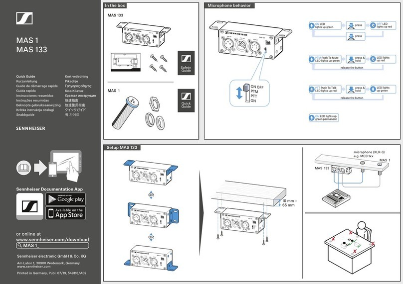 Sennheiser MAS 1 User manual