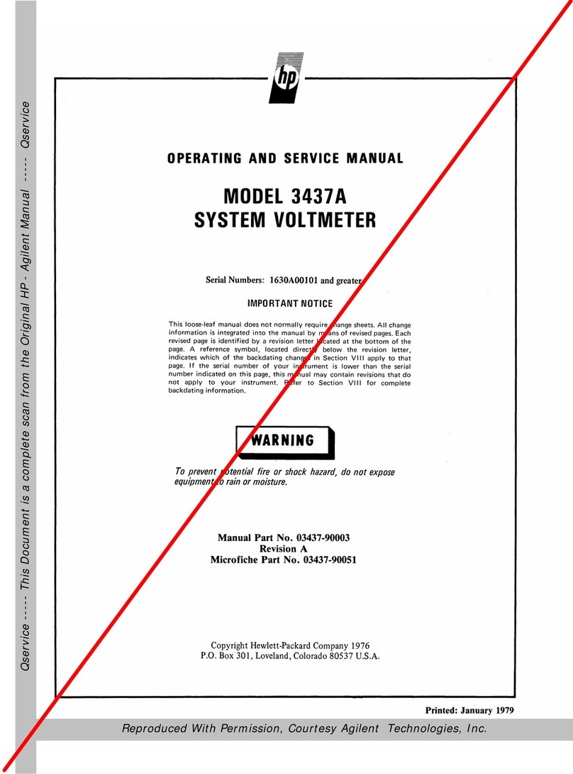HP 3437A Service manual