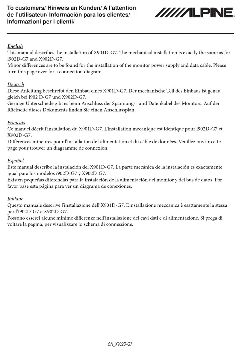 Alpine X901D-G7 User manual