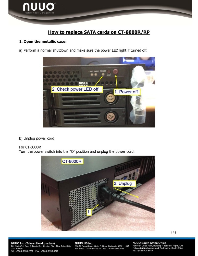 NUUO CT-8000R User manual