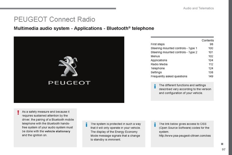 PEUGEOT Connect Radio manual PEUGEOT Connect Radio manual
