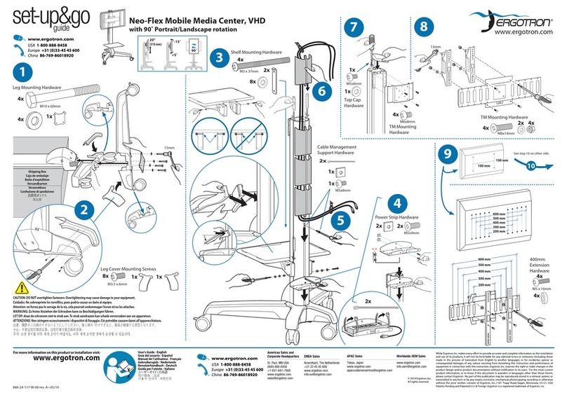 Ergotron Neo-Flex Mobile MediaCenter VHD User manual