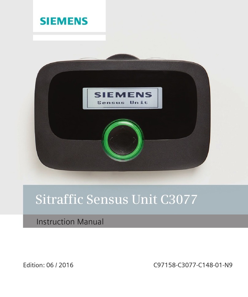 Siemens Sitraffic Sensus Unit C3077 instruction manual