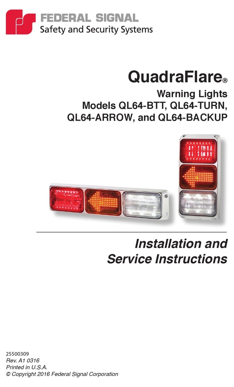 Federal Signal Corporation QuadraFlare QL64-TURN Installation and service instructions Federal Signal Corporation QuadraFlare QL64-TURN Installation and service instructions