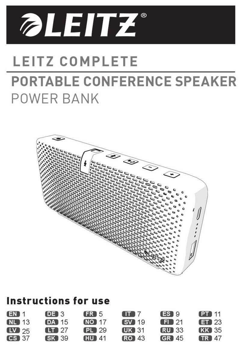 LEITZ COMPLETE PORTABLE CONFERENCE SPEAKER Instructions for use