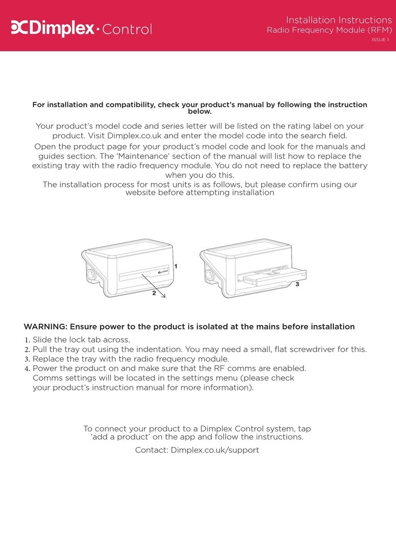 Dimplex Control RFM User manual