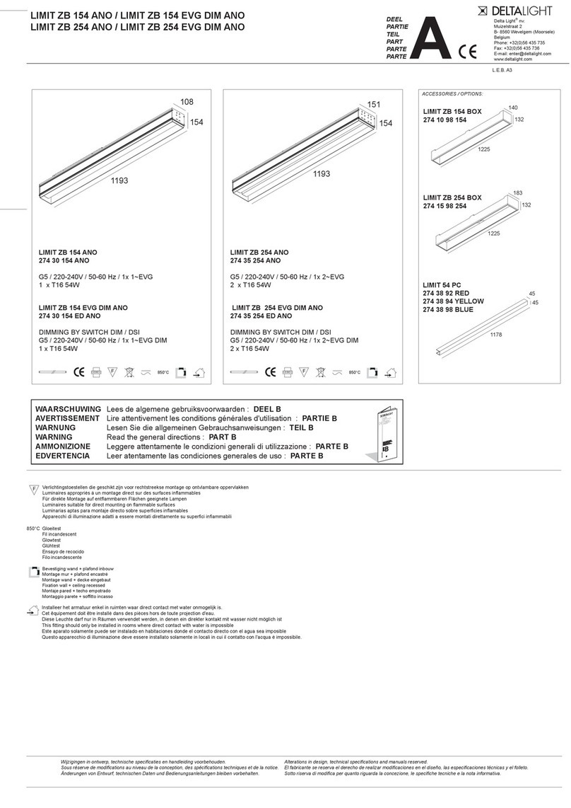 Delta Light LIMIT ZB 154 ANO User manual