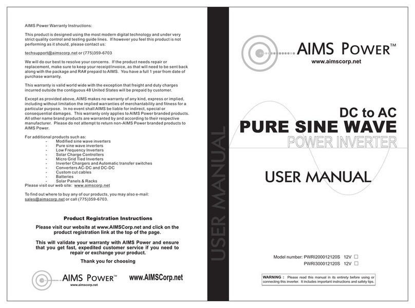 AIMS Power PWRI300012120S user manual