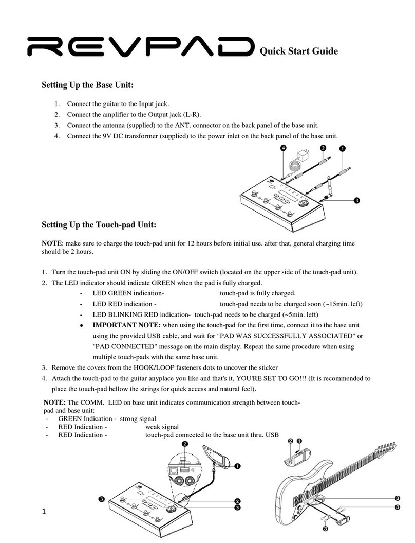 GTC Sound Innovations REVPAD quick start guide
