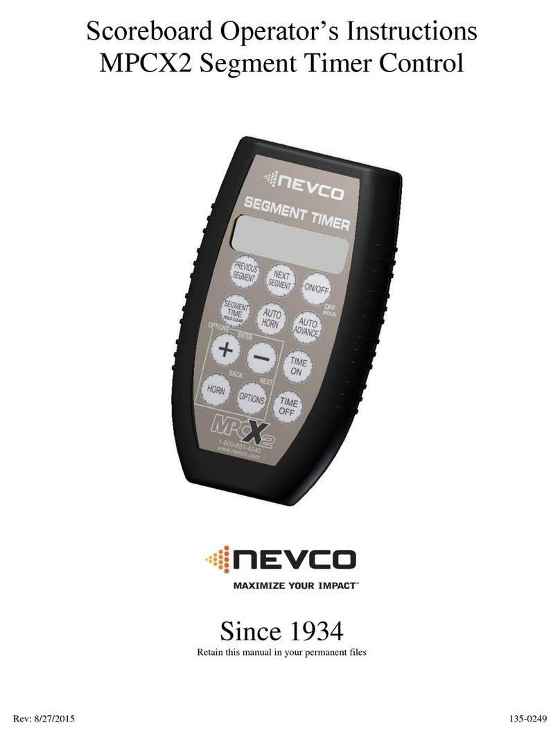Nevco MPCX2 Football Operator instructions