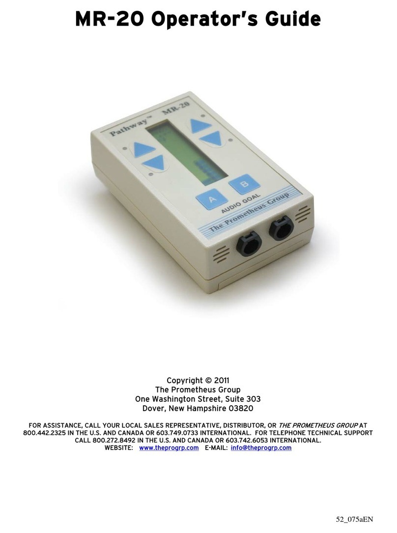 PROMETHEUS MR-20 Operator's guide