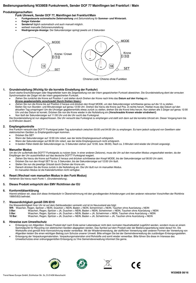 Time Expert W339EB operating manual