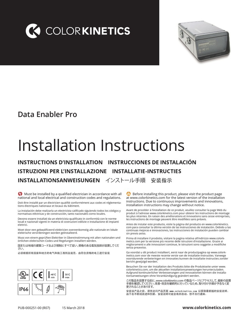 COLORKINETICS Data Enabler Pro installation instructions