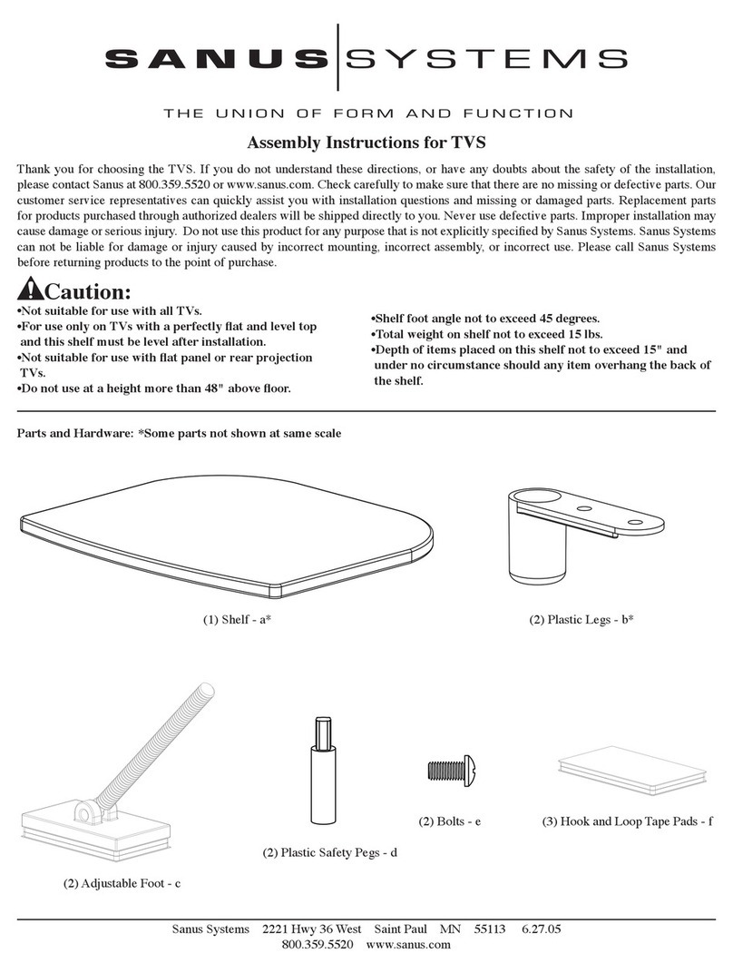 Sanus Systems TVS Assembly instructions