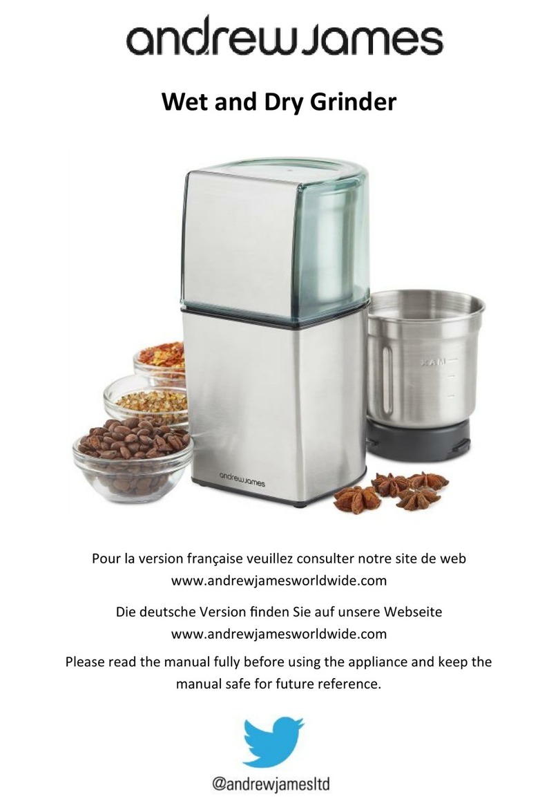Andrew James Wet and Dry Grinder instruction manual