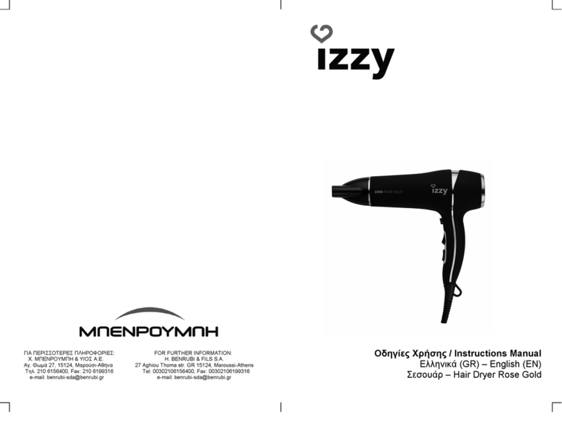 izzy 2200 ROSE GOLD instruction manual