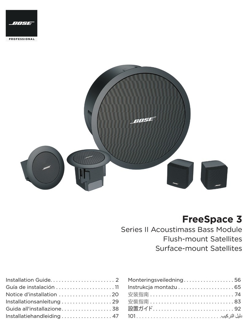 Bose Professional FreeSpace 3 installation guide