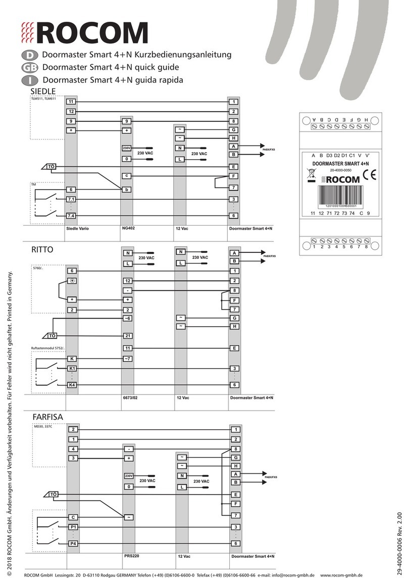 Rocom Doormaster Smart 4+N quick start guide