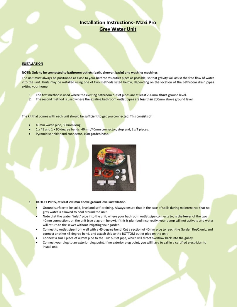 Garden ResQ Grey Water Maxi installation instructions