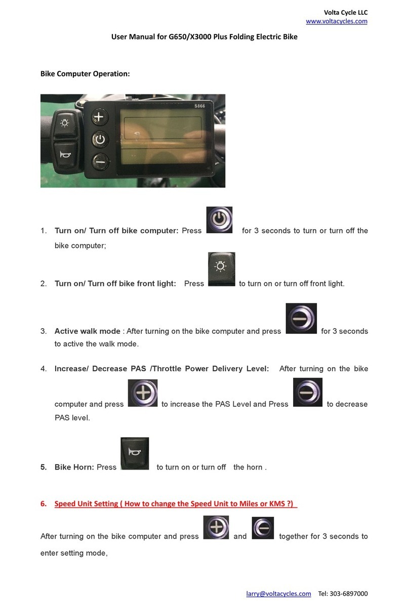 Volta Cycle G650 user manual