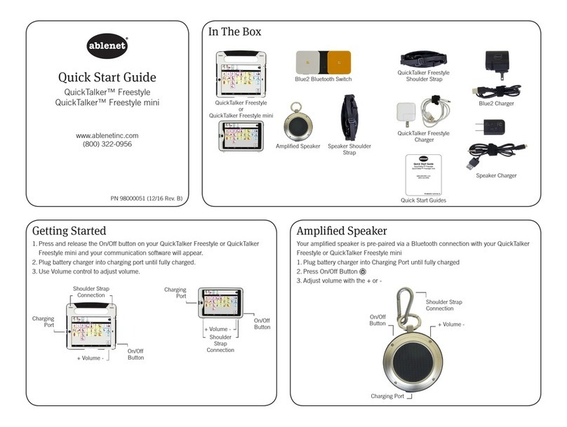AbleNet QuickTalker Freestyle quick start guide