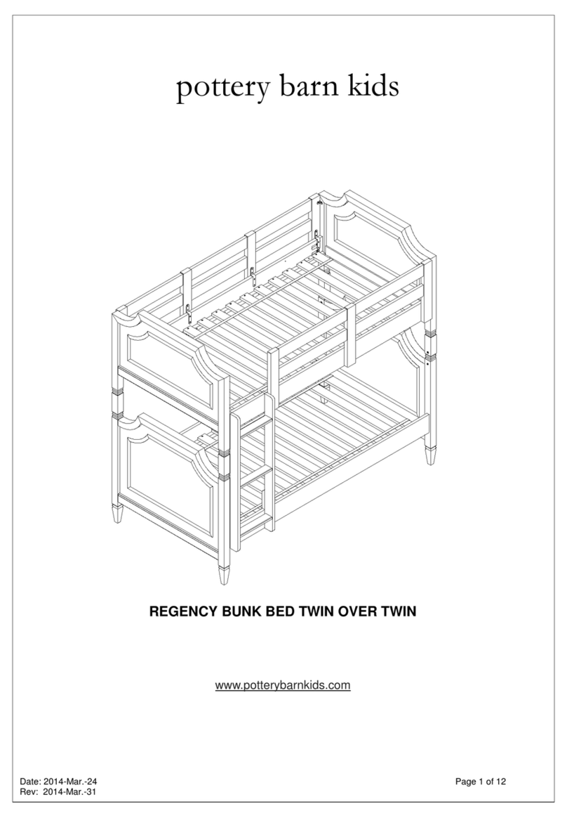 pottery barn kids REGENCY TWIN OVER TWIN manual