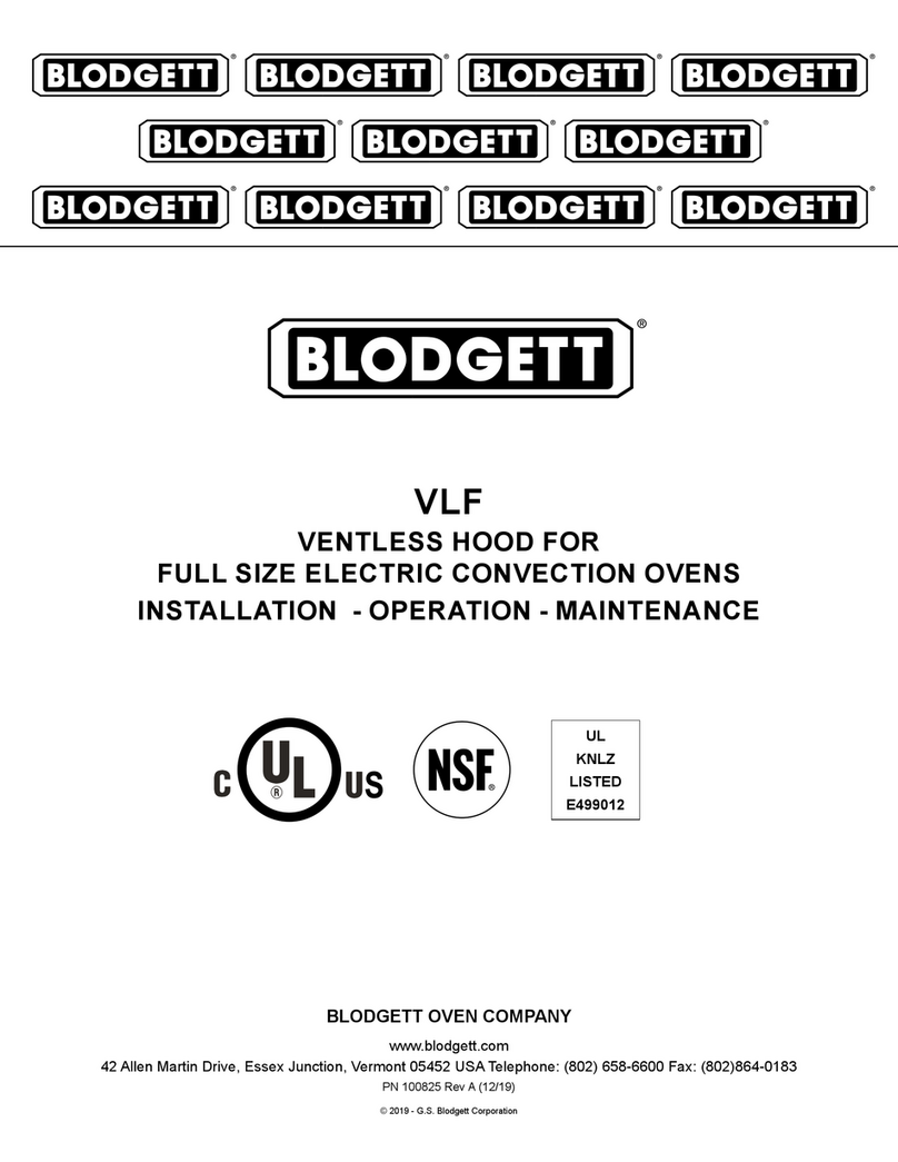 Blodgett VLF Owner's manual