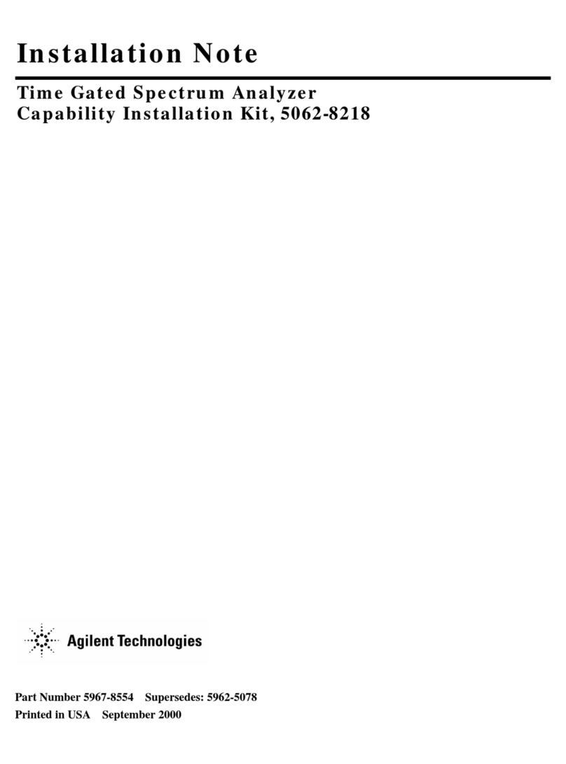 Agilent Technologies 5062-8218 Installation note Agilent Technologies 5062-8218 Installation note