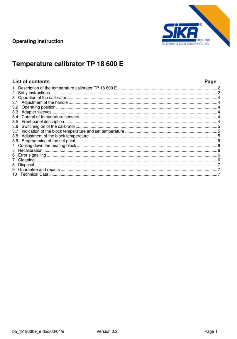 SIKA TP 18 600 E User manual SIKA TP 18 600 E User manual