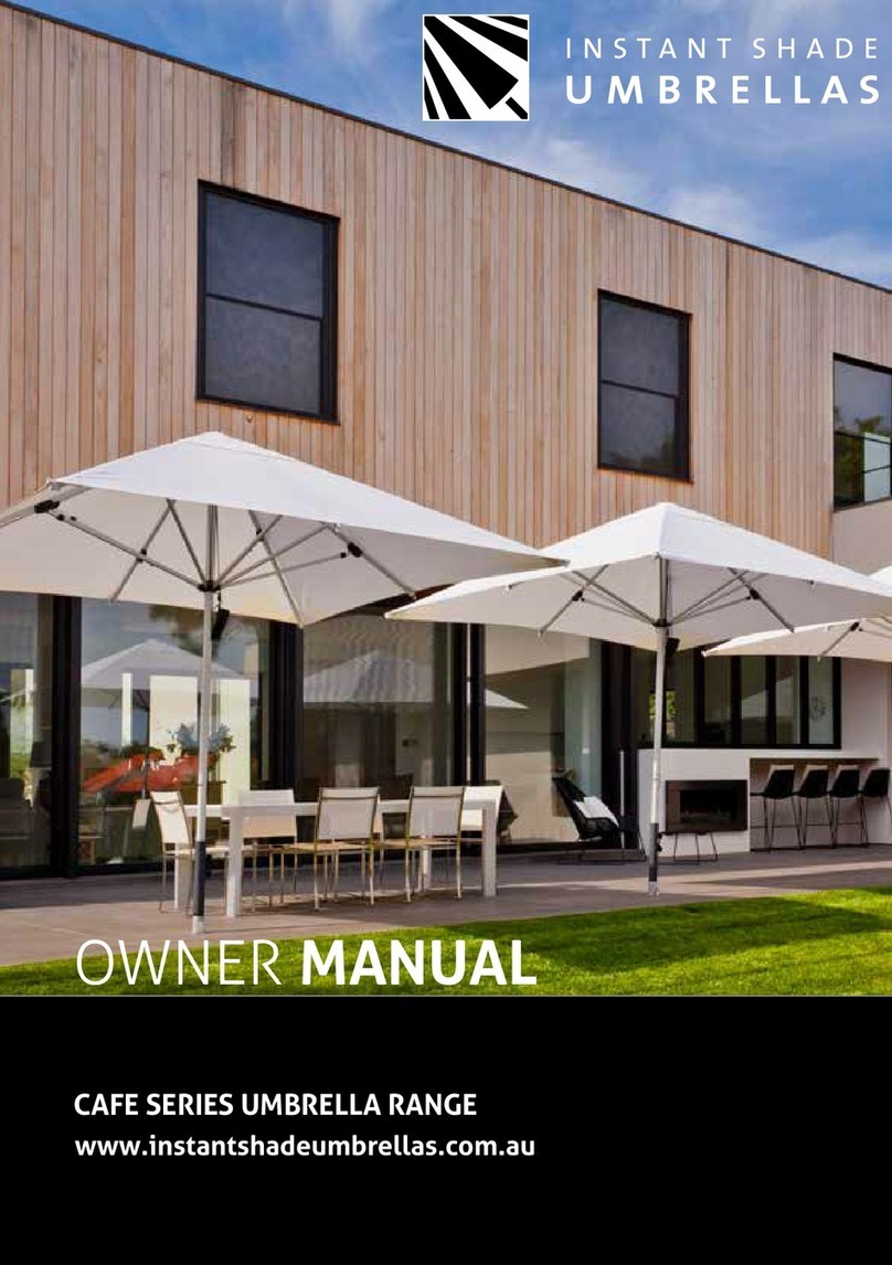 Instant Shade Cafe Series owner's manual