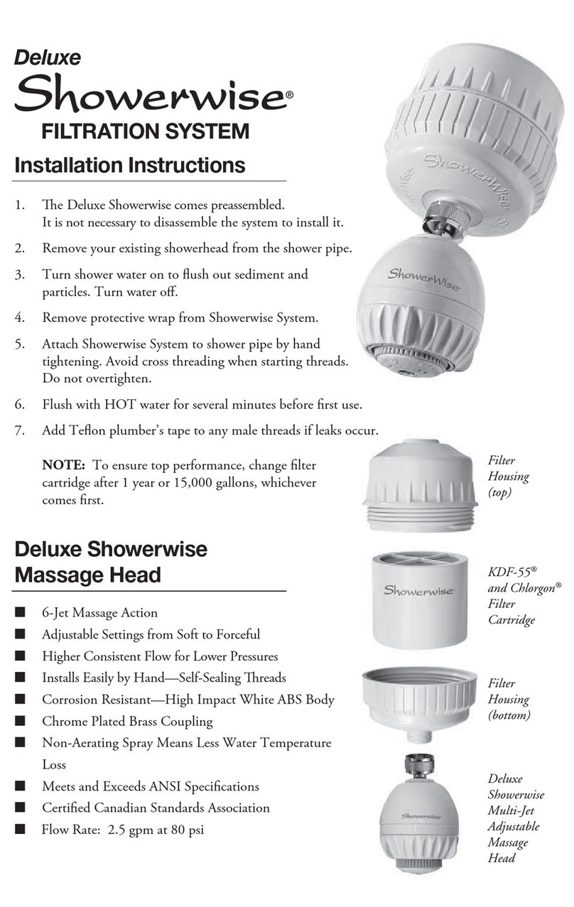 Waterwise Showerwise Deluxe installation instructions