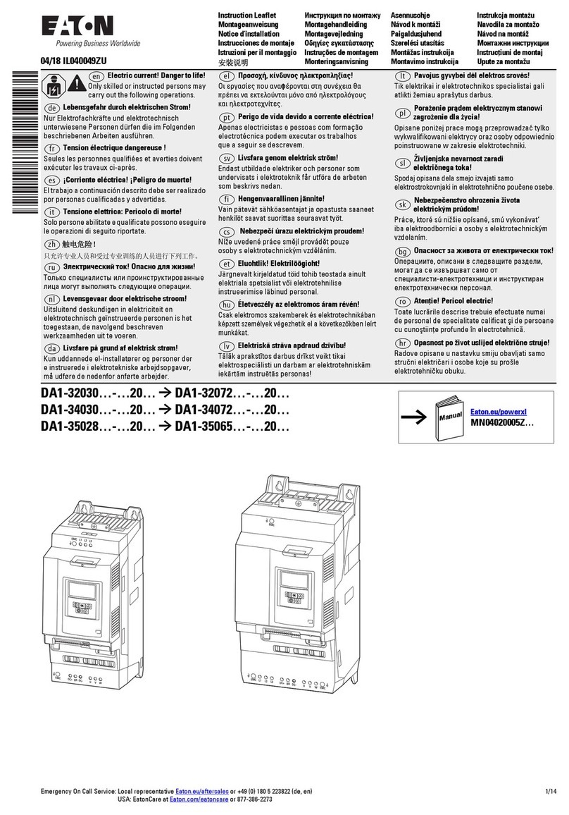 Eaton DA1-32030-20 Series Instruction leaflet