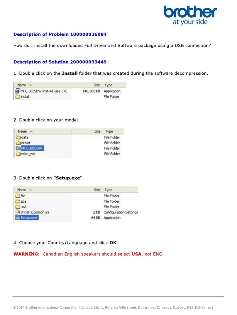 Brother MFC-J625DW Programming manual