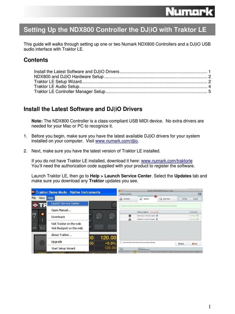 Numark NDX 800 User instructions