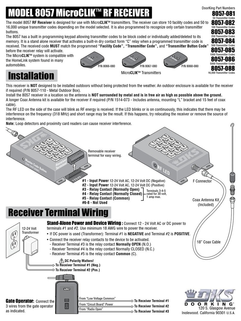 DoorKing MicroCLIK 8057 Series manual