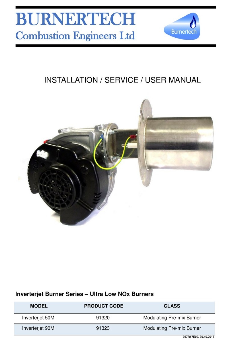 Burnertech Inverterjet Series INSTALLATION / SERVICE / USER MANUAL Burnertech Inverterjet Series INSTALLATION / SERVICE / USER MANUAL