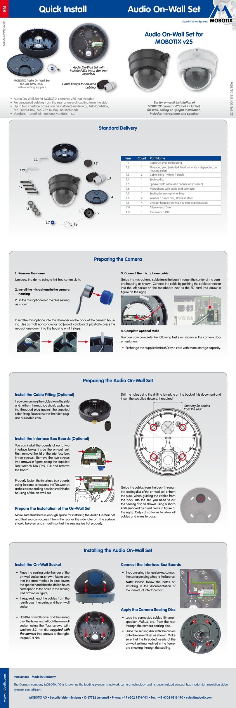 Mobotix MX-MT-OW2-AUD Quick install