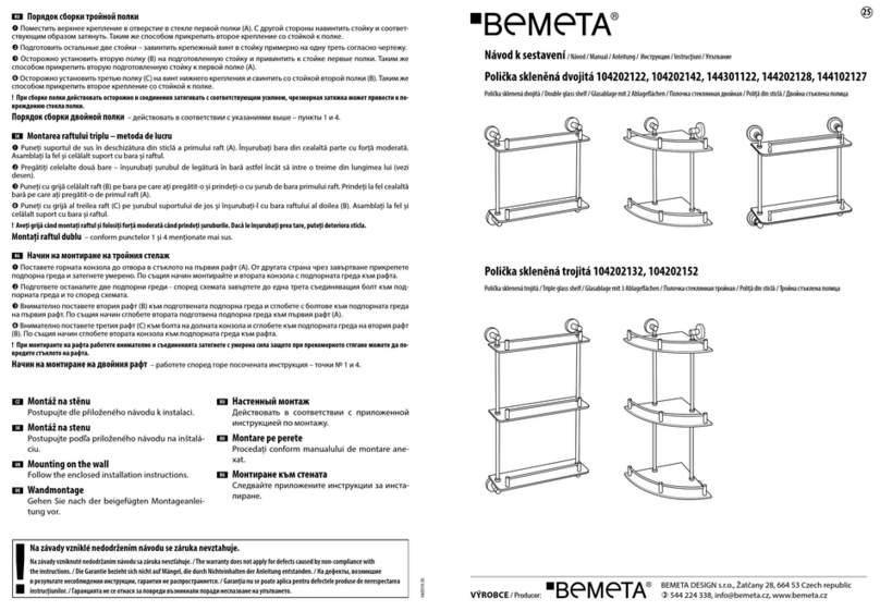 BEMETA 104202122 manual