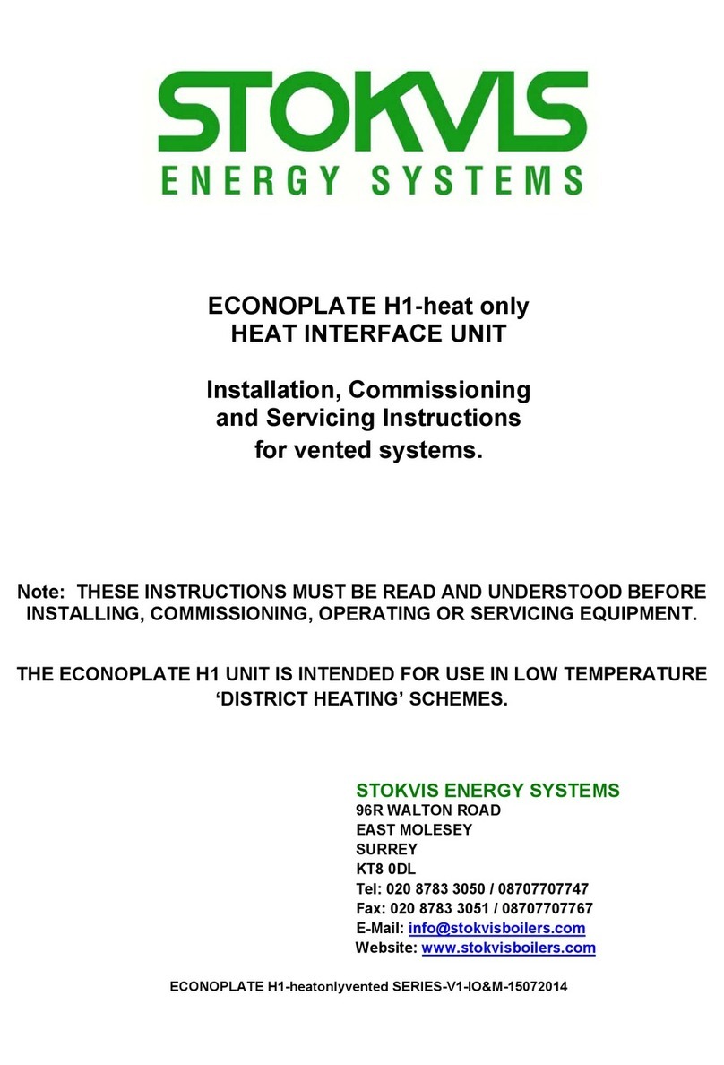 STOKVIS ENERGY SYSTEMS ECONOPLATE H1 Installation, commissioning and servicing instructions