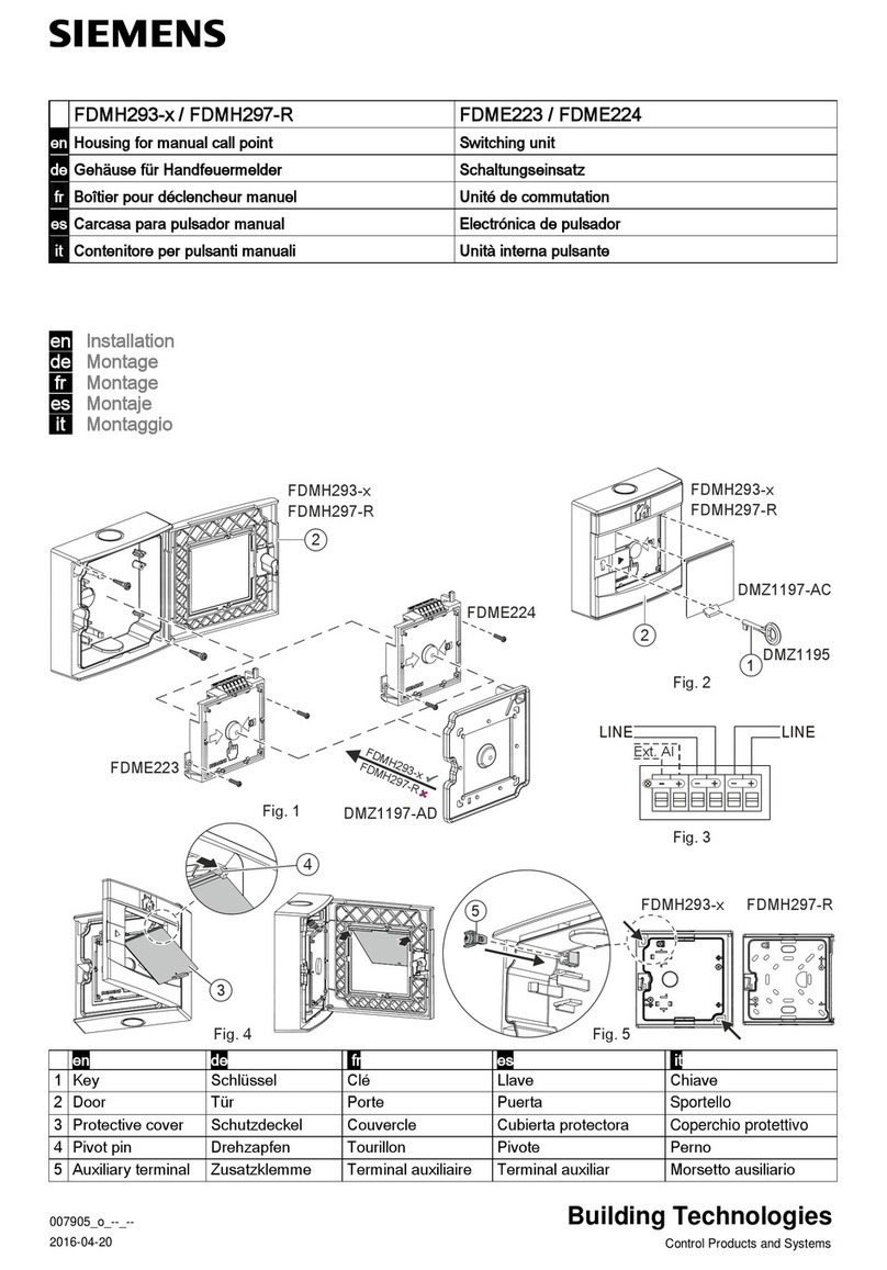 Siemens FDMH297-R User manual