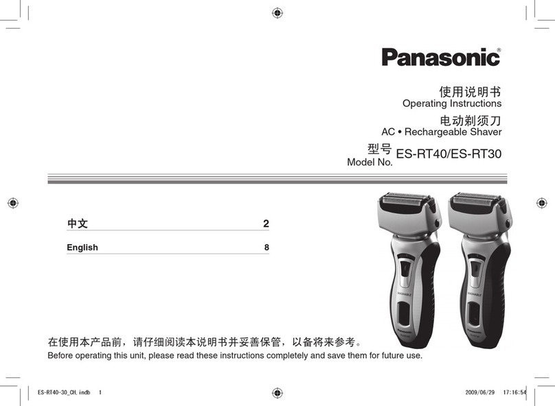 Panasonic ES-RT40 User manual Panasonic ES-RT40 User manual